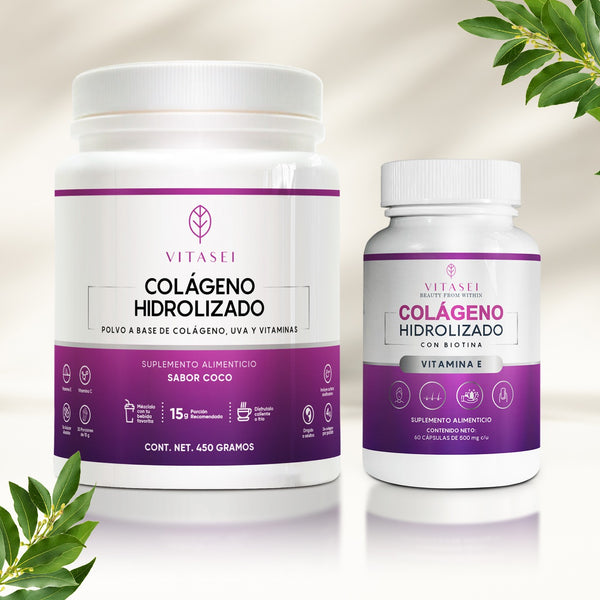 Colágeno Hidrolizado con Resveratrol Sabor Coco + Cápsulas de Péptidos de Colágeno