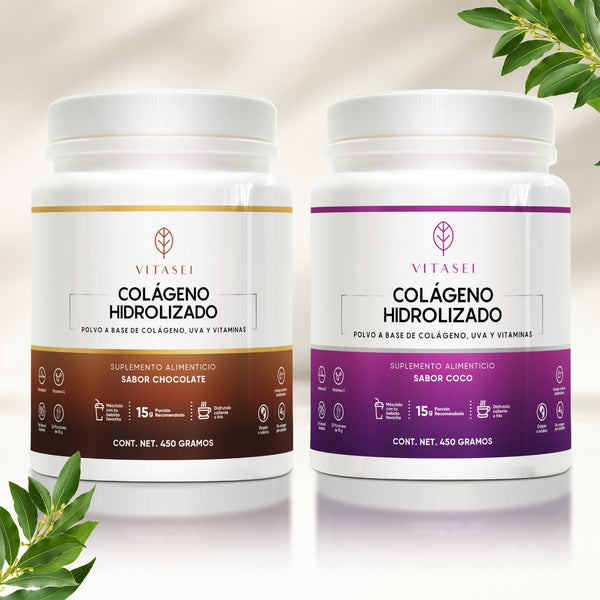 Dúo de Colágenos Hidrolizados con Resveratrol Sin Azúcar: Sabor Coco + Chocolate