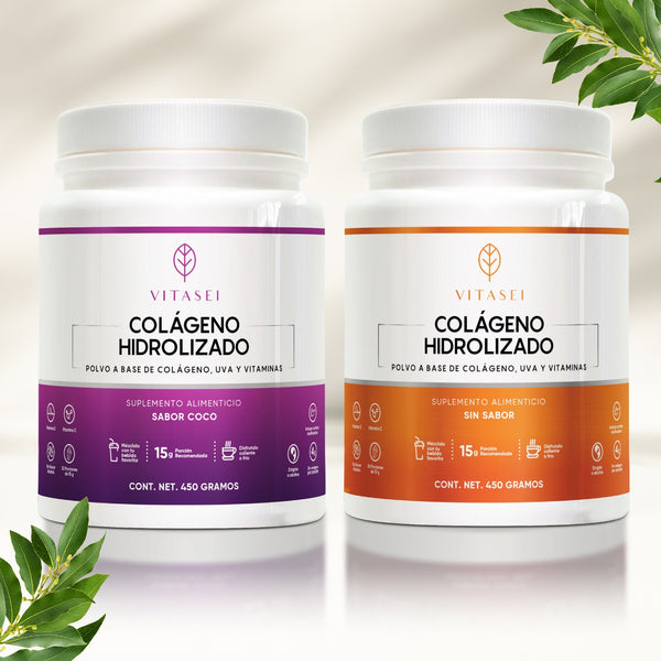 Pack de 2 Colágenos Hidrolizados con Resveratrol / Sabor Coco y Sin Sabor